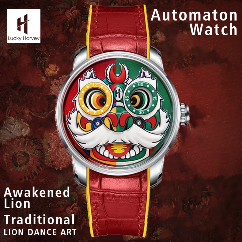 Lucky Harvey Lion Dance Automaton Automatic LH001 Movement Luminous Watch