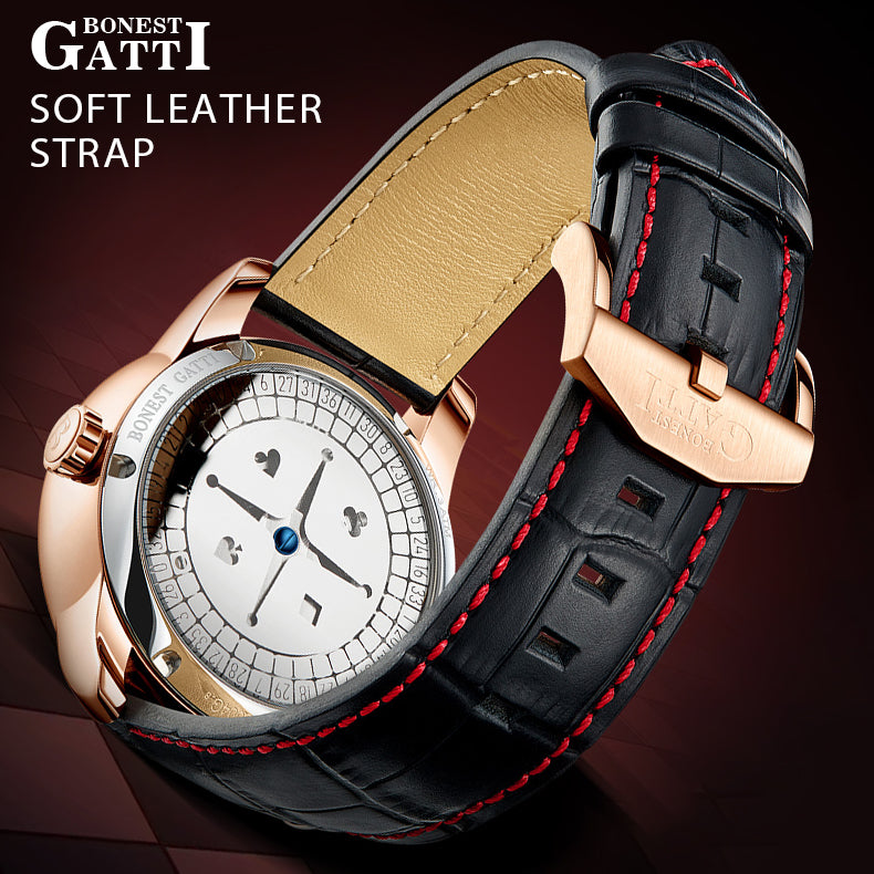 Bonest Gatti Gemstone European Roulette game watch Automatic Movement Handcrafted Zircon Setting Dail BG 8004