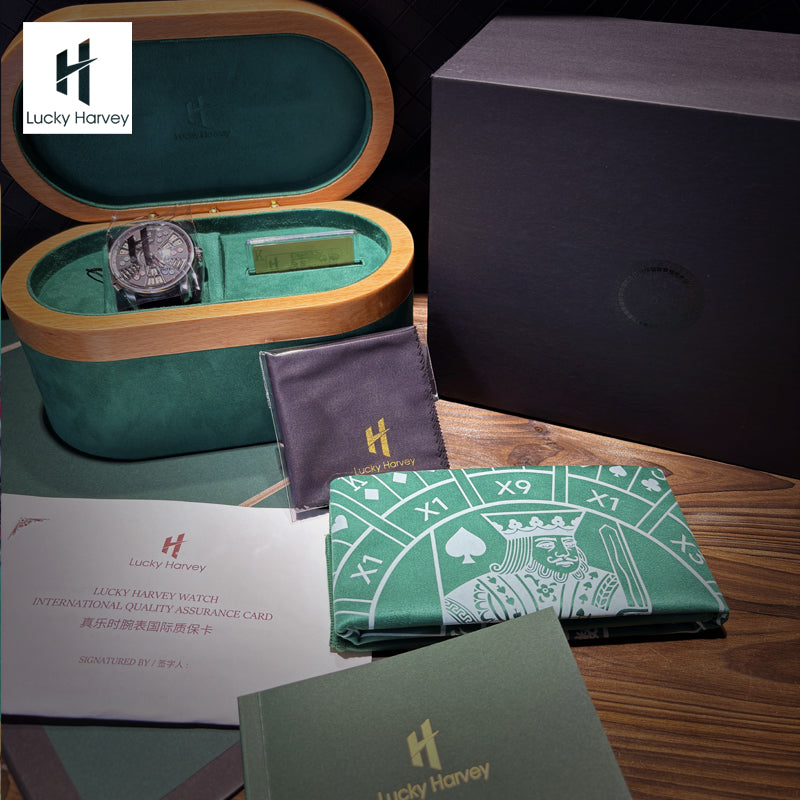Lucky Harvey Automaton Player Series Three Card Poker (SAN GONG) Roulette Automatic Watch