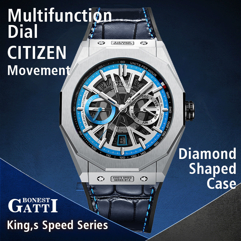 BONEST GATTI CITIZEN Movement Luminous 42h Roud Shaped Case Automatic –  BonestGatti Watch