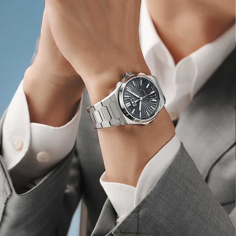 LUCKY HARVEY Chiming Automatic Sound Of Nature Guilloché Dial Big Date Watch Limited Edition 300 PCS