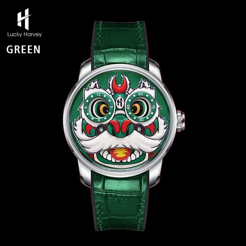 Lucky Harvey Lion Dance Automaton Automatic LH001 Movement Luminous Watch