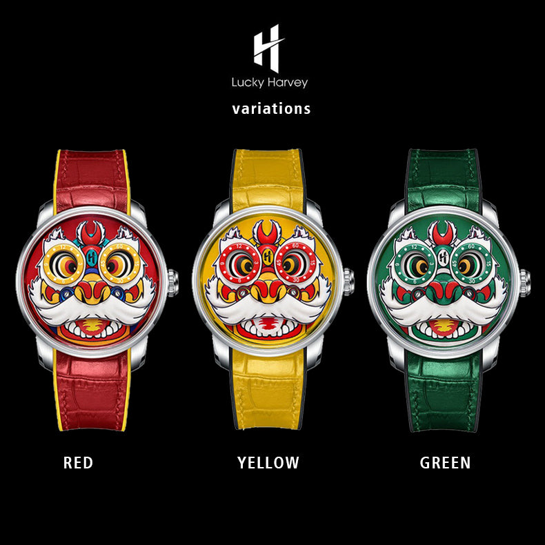 Lucky Harvey Lion Dance Automaton Automatic LH001 Movement Luminous Watch