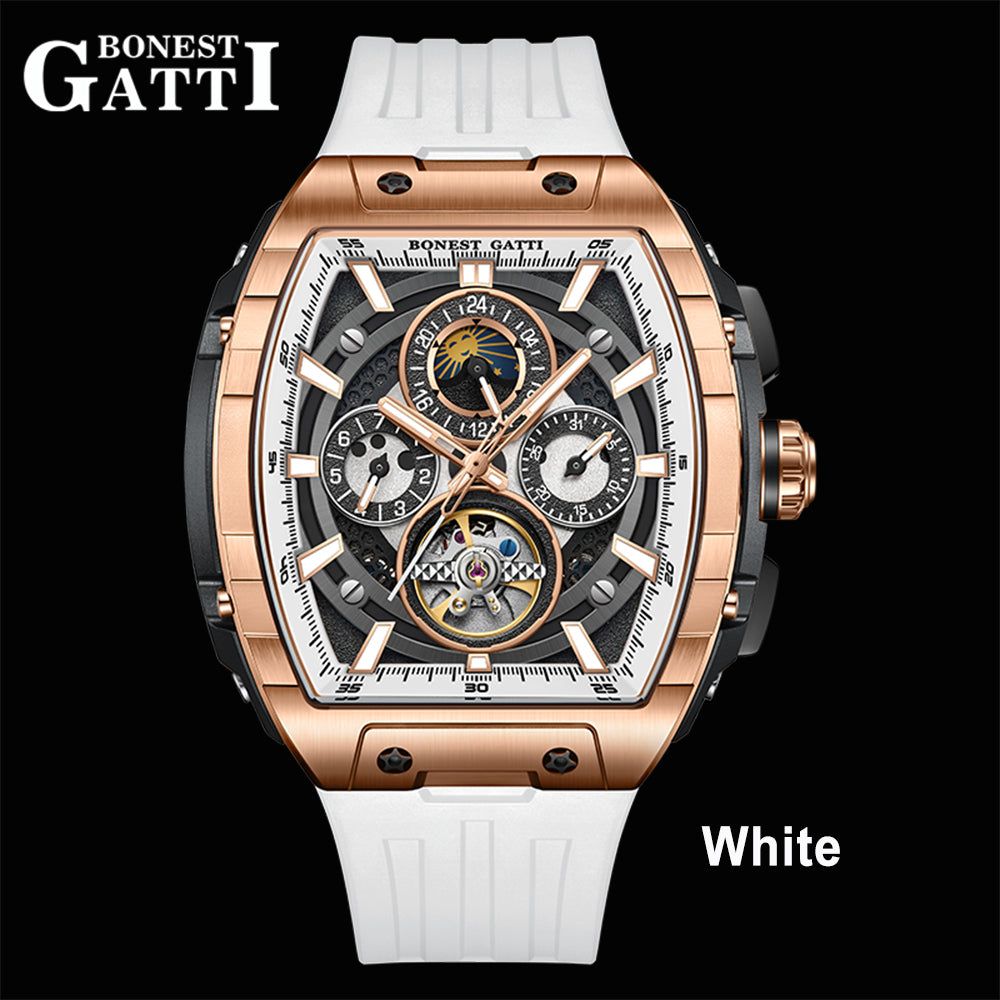 BONEST GATTI Calendar Week Display Automatic Tonneau Watch BG5005