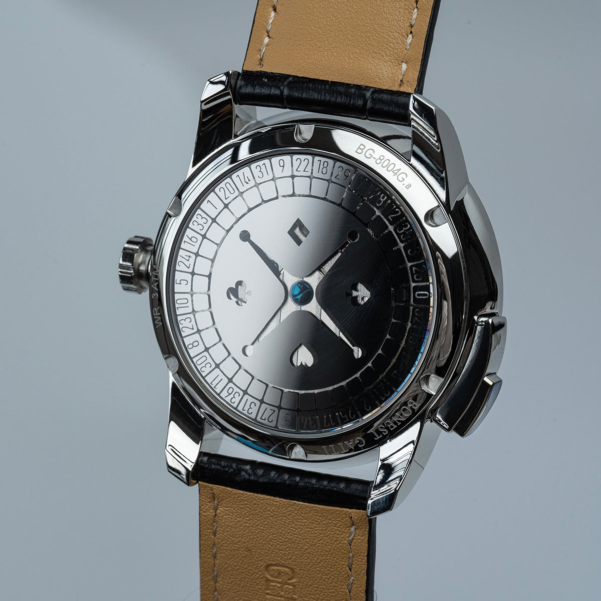 Bonest Gatti Gemstone European Roulette game watch Automatic Movement Handcrafted Zircon Setting Dail BG 8004