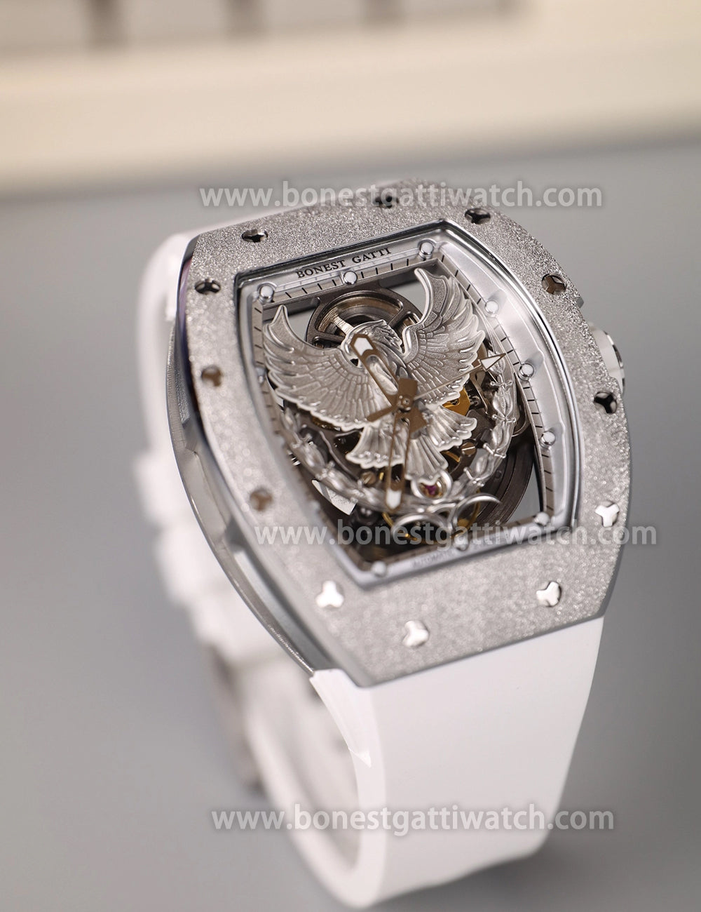 BONEST GATTI Angel Wing Theme Tonneau Automatic Men Watch BG5002