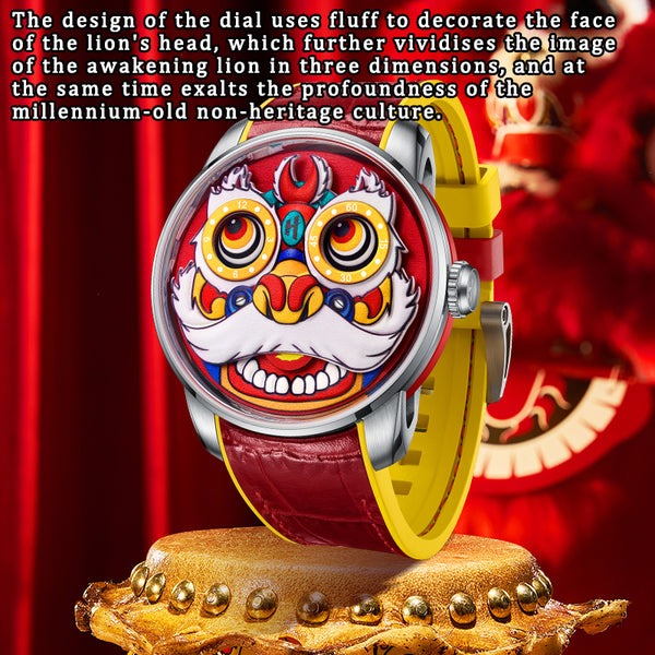 Lucky Harvey Lion Dance Automaton Automatic LH001 Movement Luminous Watch