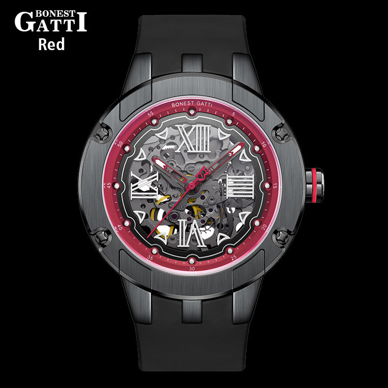 BONEST GATTI Automatic Movement Round Shaped Case Roman Numerals Luminous BG7701