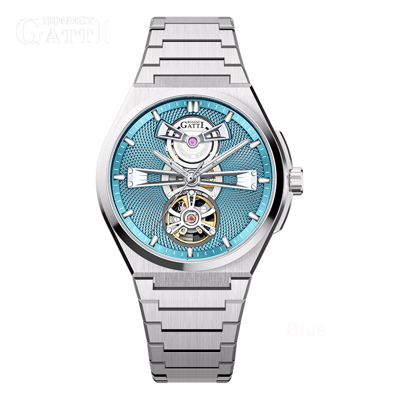 BONEST GATTI Guilloché Pattern Dial Automatic Men Watch BG8014
