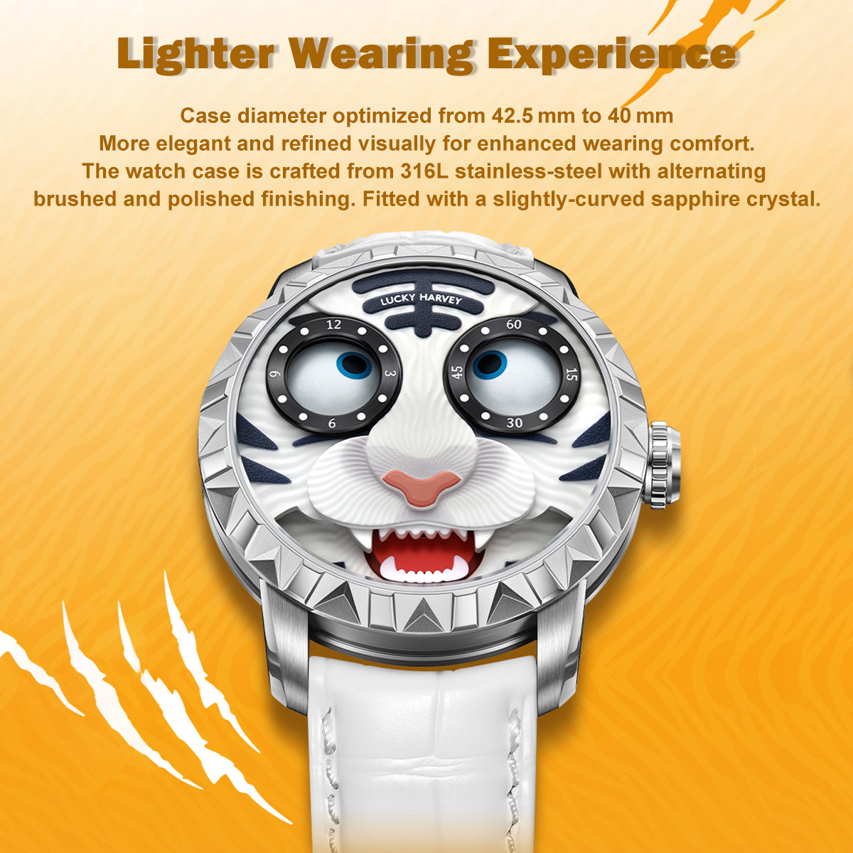 Lucky Harvey 2026 New Tiger Automaton Watch 40mm