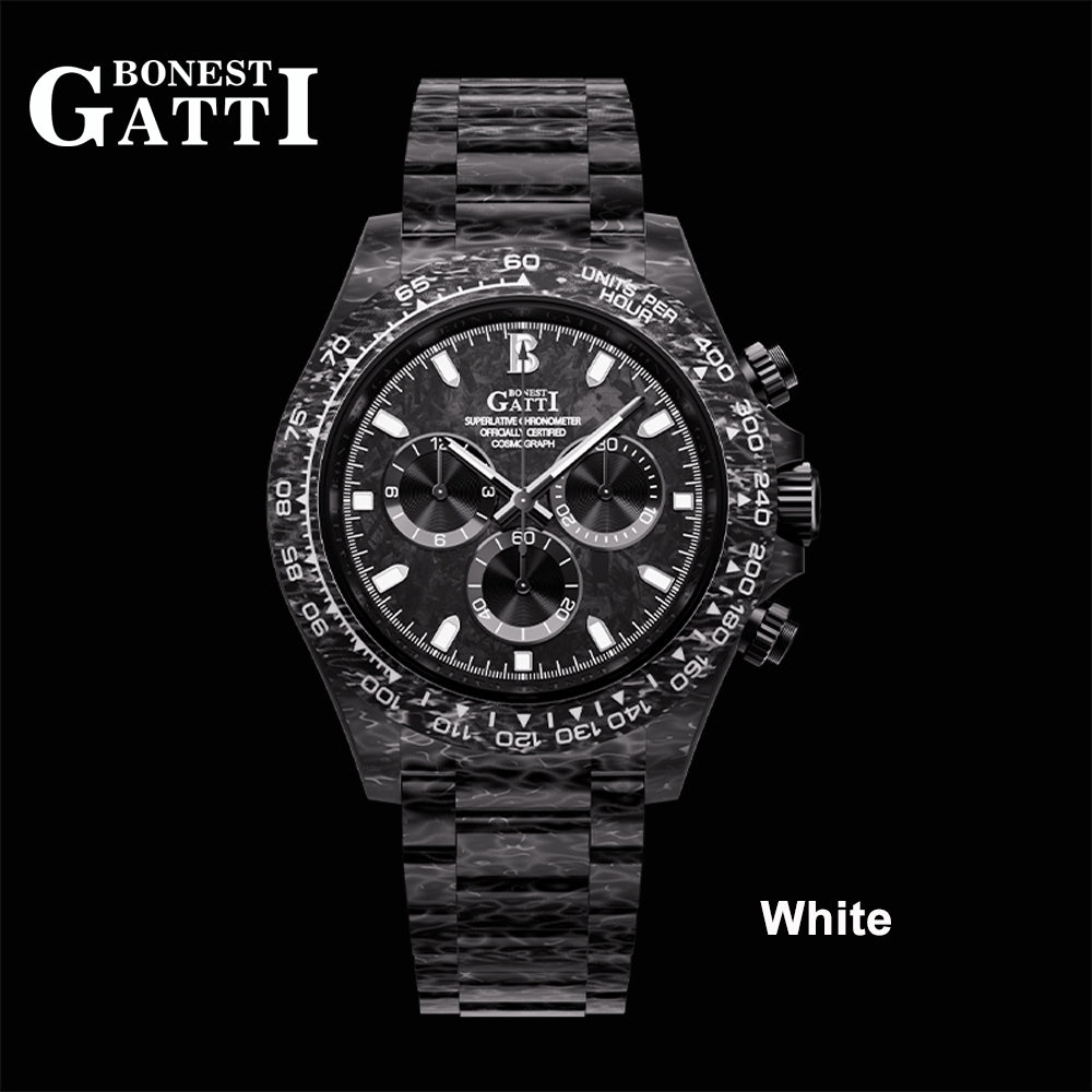 BONEST GATTI Full Carbon Fiber Automatic Chronograph Men Watch BG9012
