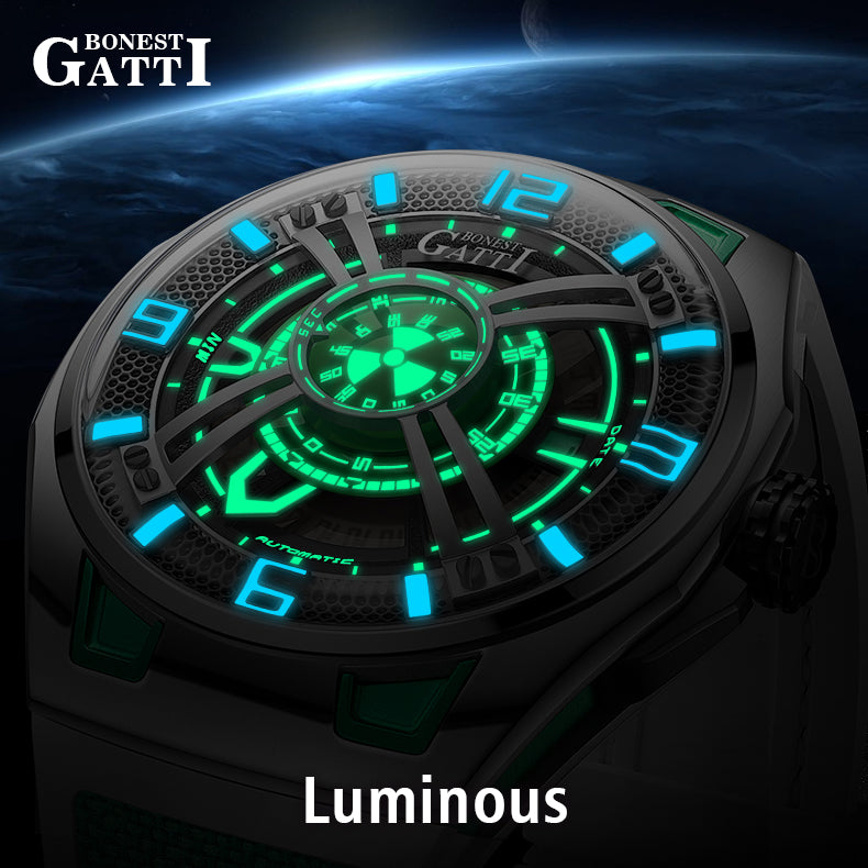 BONEST GATTI  Automatic Movement Round Shaped Case 5ATM Waterproof Luminous BG5803