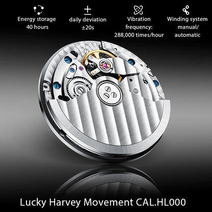 Lucky Harvey Automaton Player Series European Roulette Gold case 18K GOLD BALL Automatic Watch