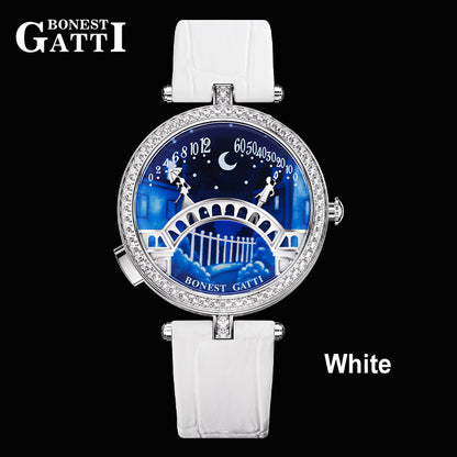 BONEST GATTI Quartz Women Watch Pont des Amoureux Elegant Female Wristwatch BG3004
