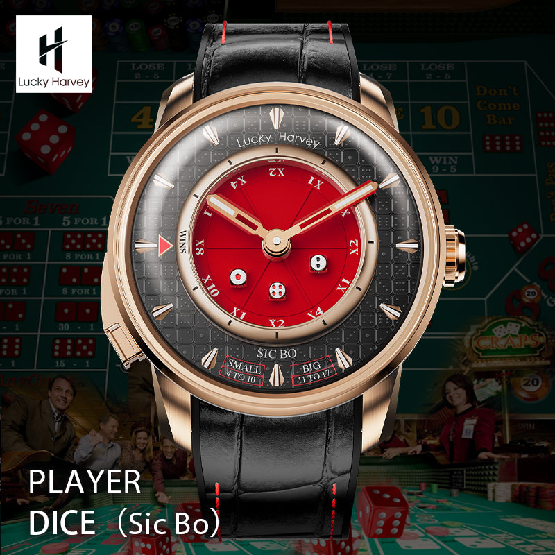 Lucky Harvey Player Series Sic Bo Dice game Automaton Watch