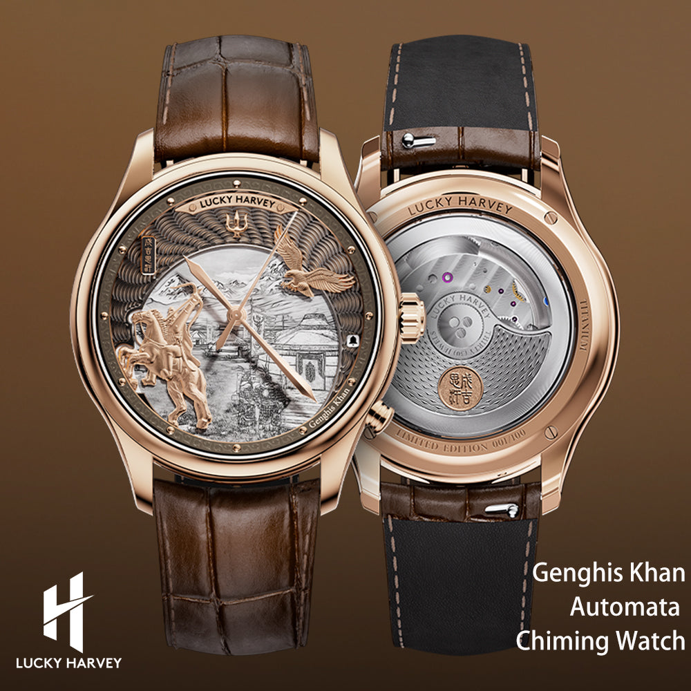LUCKY HARVEY Genghis Khan Automata Chiming Watch Limited Edition 100 PCS