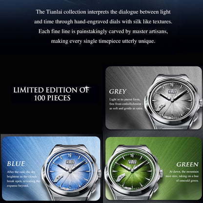 LUCKY HARVEY Hand-Brushed Dial Titanium Chiming Automatic Watch Limited Edition