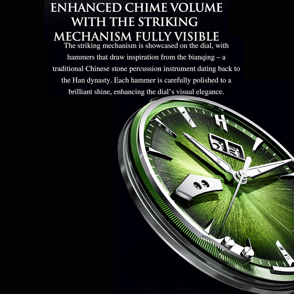 LUCKY HARVEY Hand-Brushed Dial Titanium Chiming Automatic Watch Limited Edition