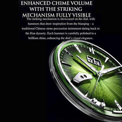 LUCKY HARVEY Hand-Brushed Dial Titanium Chiming Automatic Watch Limited Edition