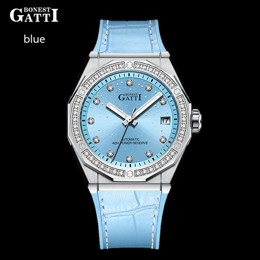 BONEST GATTI Automatic Citizen Movement Star Dial Diamond Bezel Women's Automatic Mechanical Watch BG8902