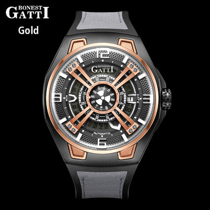 BONEST GATTI  Automatic Movement Round Shaped Case 5ATM Waterproof Luminous BG5803