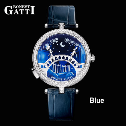 BONEST GATTI Quartz Women Watch Pont des Amoureux Elegant Female Wristwatch BG3004
