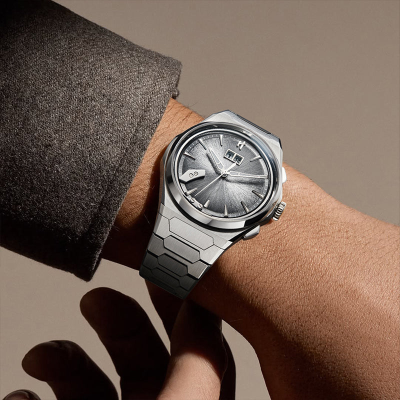 LUCKY HARVEY Hand-Brushed Dial Titanium Chiming Automatic Watch Limited Edition