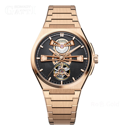 BONEST GATTI Guilloché Pattern Dial Automatic Men Watch BG8014