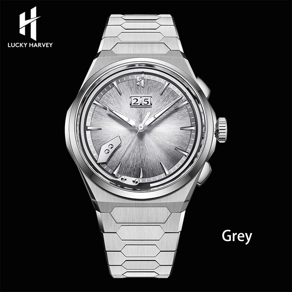 LUCKY HARVEY Hand-Brushed Dial Titanium Chiming Automatic Watch Limited Edition
