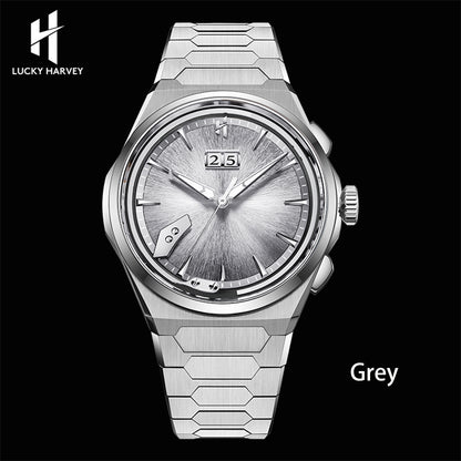 LUCKY HARVEY Hand-Brushed Dial Titanium Chiming Automatic Watch Limited Edition