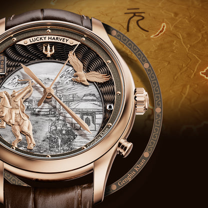 LUCKY HARVEY Genghis Khan Automata Chiming Watch Limited Edition 100 PCS
