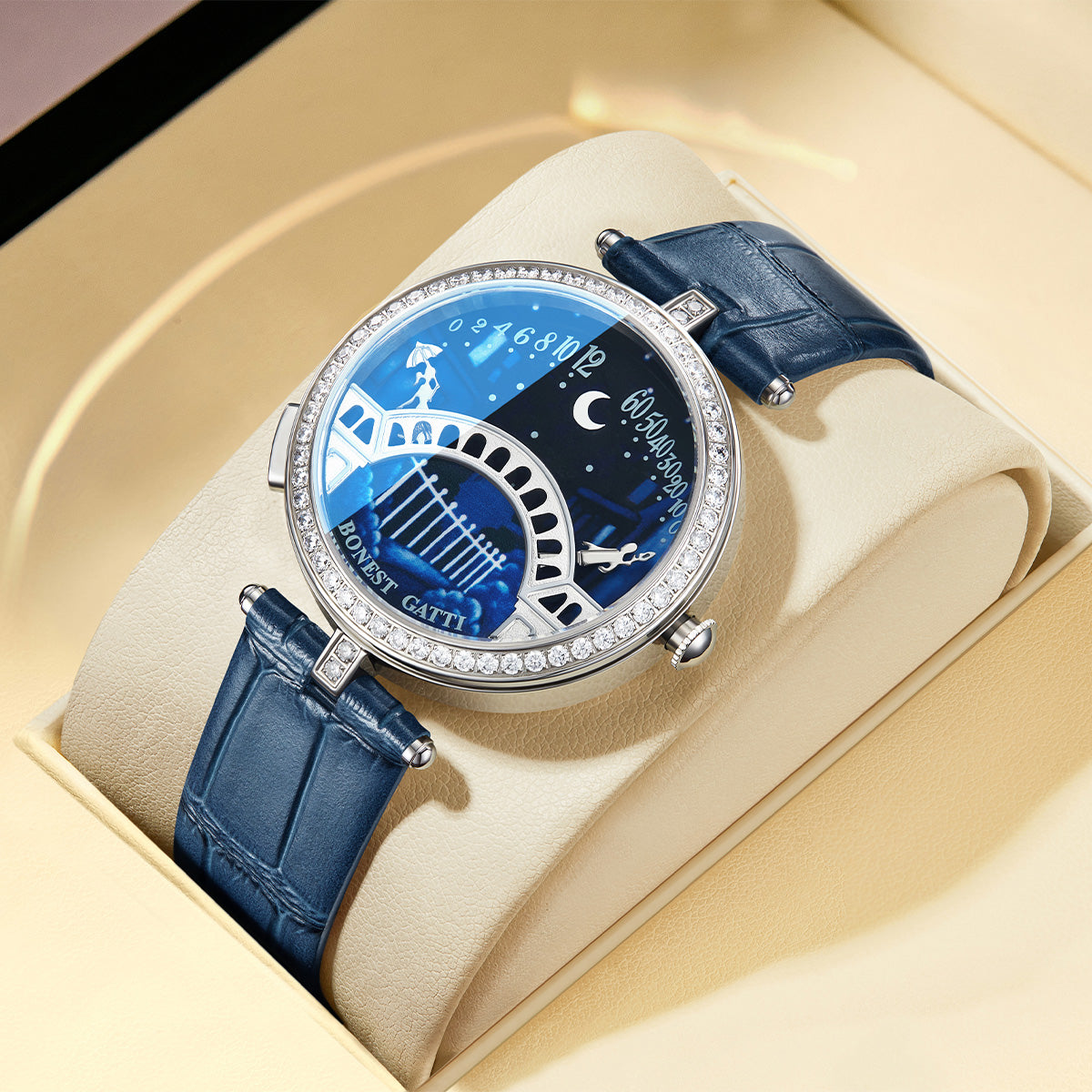 BONEST GATTI Quartz Women Watch Pont des Amoureux Elegant Female Wristwatch BG3004