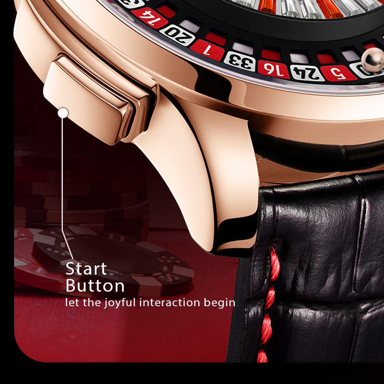 Bonest Gatti Gemstone European Roulette game watch Automatic Movement Handcrafted Zircon Setting Dail BG 8004