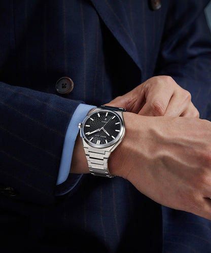 BONEST GATTI Automatic Men Watch Guilloché Pattern Date Display Self Wind Movement Sapphire Crystal Luminous Business Watch BG8012