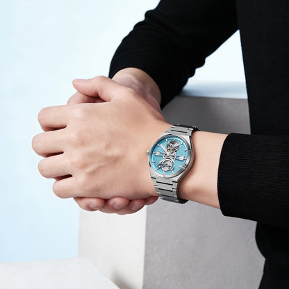 BONEST GATTI Guilloché Pattern Dial Automatic Men Watch BG8014