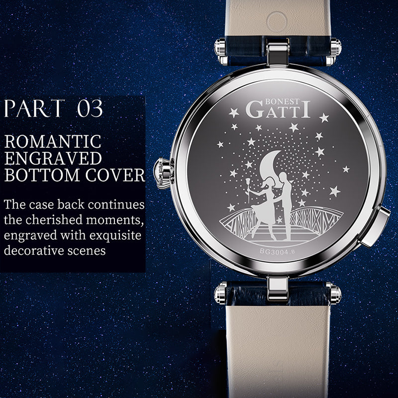 BONEST GATTI Quartz Women Watch Pont des Amoureux Elegant Female Wristwatch BG3004