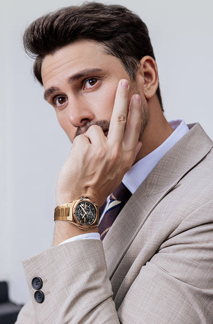 BONEST GATTI Automatic Tourbillon Watch Skeleton Self Wind 80H Power Reserve Sapphire Crystal Luminous Watch BG7004