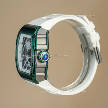 BONEST GATTI Palm Tree Skeleton Tonneau Automatic Watch BG9904