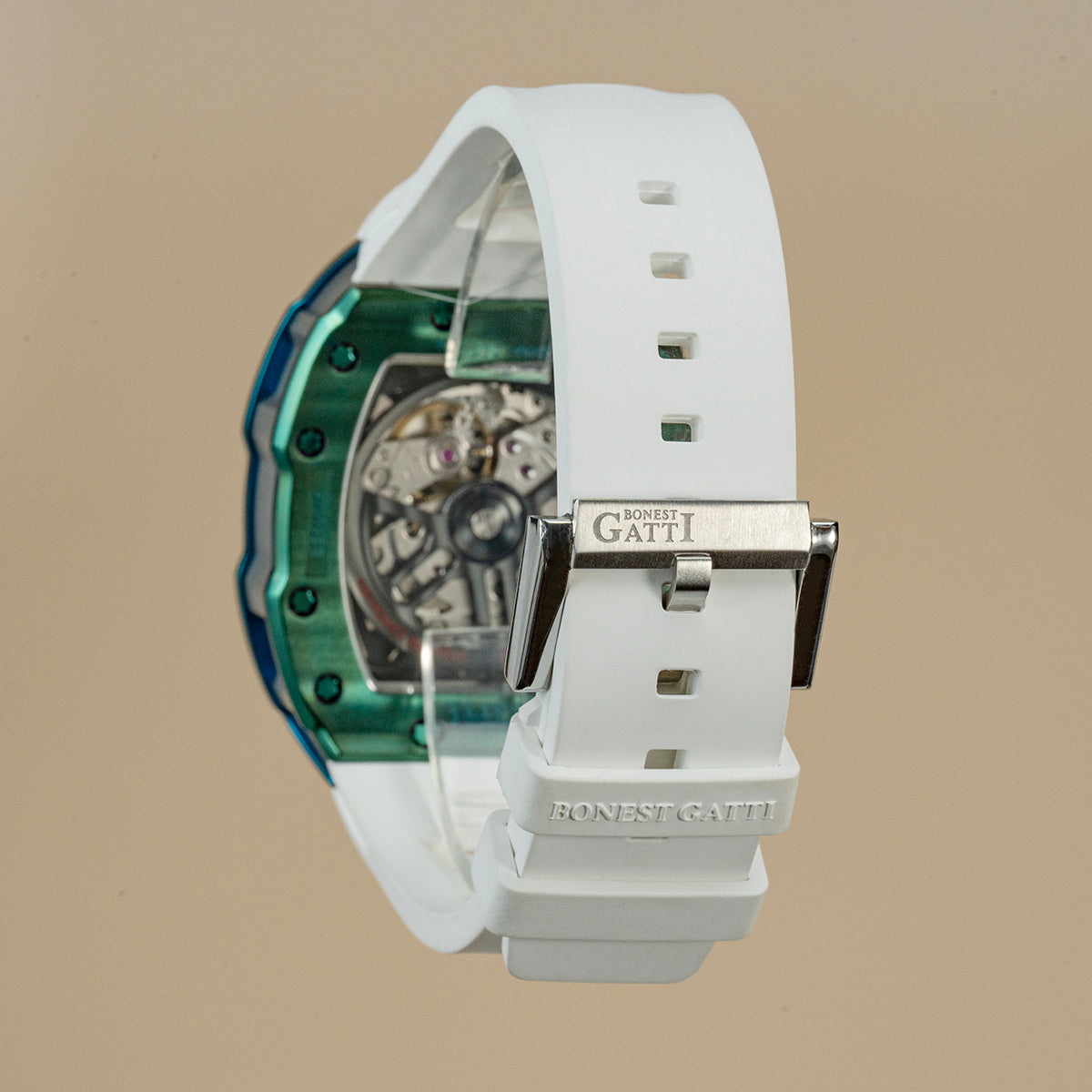 BONEST GATTI Palm Tree Skeleton Tonneau Automatic Watch BG9904