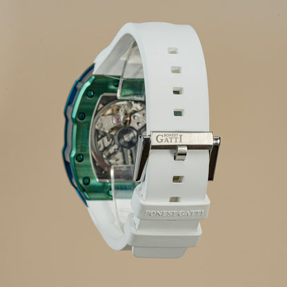 BONEST GATTI Palm Tree Skeleton Tonneau Automatic Watch BG9904