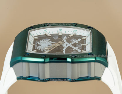BONEST GATTI Palm Tree Skeleton Tonneau Automatic Watch BG9904