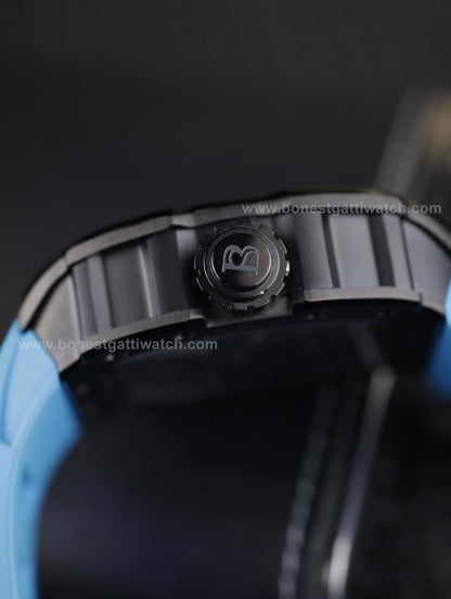 BONEST GATTI Automatic Skeleton Movement Barrel Shaped Case Luminous Citizen Movement BG-9902