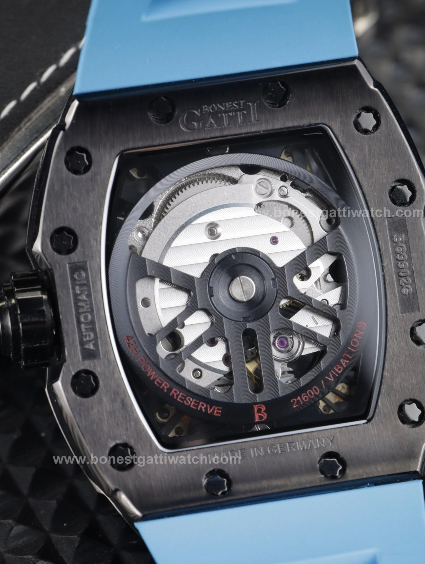 BONEST GATTI Automatic Skeleton Movement Barrel Shaped Case Luminous Citizen Movement BG-9902