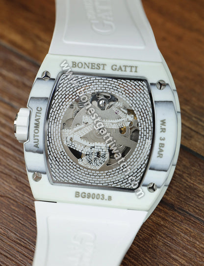 BONEST GATTI 3D Great Wall Carbon fiber Tonneau Automatic Watch BG9003