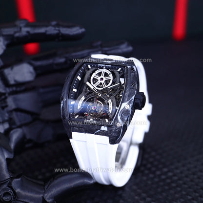 BONEST GATTI  Carbon Fiber Tonneau Automatic Tourbillon Watch BG9006