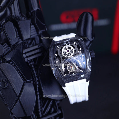 BONEST GATTI  Carbon Fiber Tonneau Automatic Tourbillon Watch BG9006