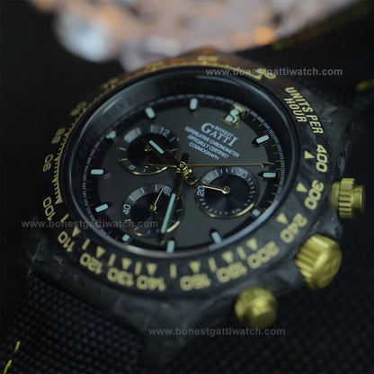 BONEST GATTI Carbon Fiber Automatic Chronograph Men Watch BG9010