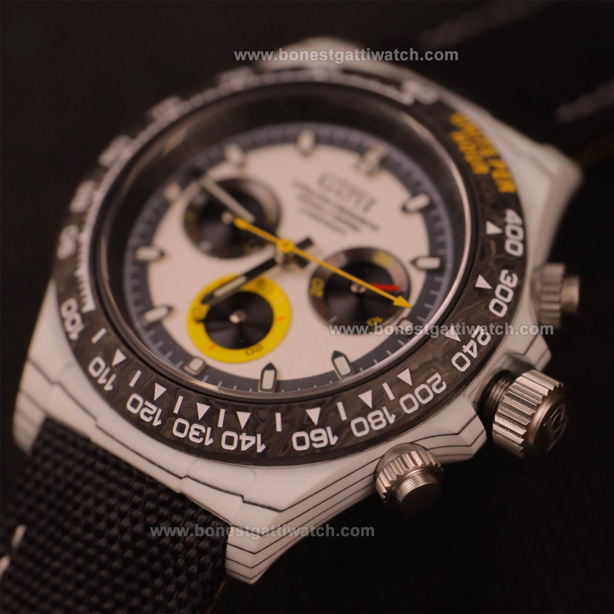 BONEST GATTI Carbon Fiber Automatic Chronograph Men Watch BG9010