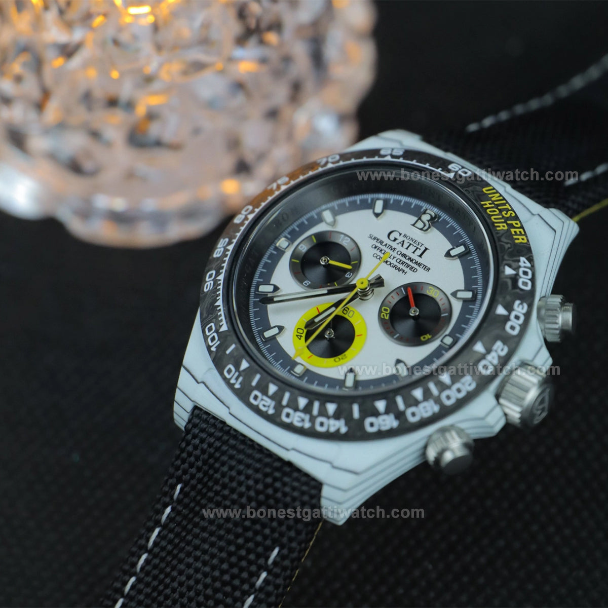 BONEST GATTI Carbon Fiber Automatic Chronograph Men Watch BG9010