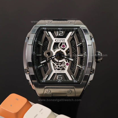 BONEST GATTI Honeycomb Dial Automatic Tonneau Men Watch BG5601